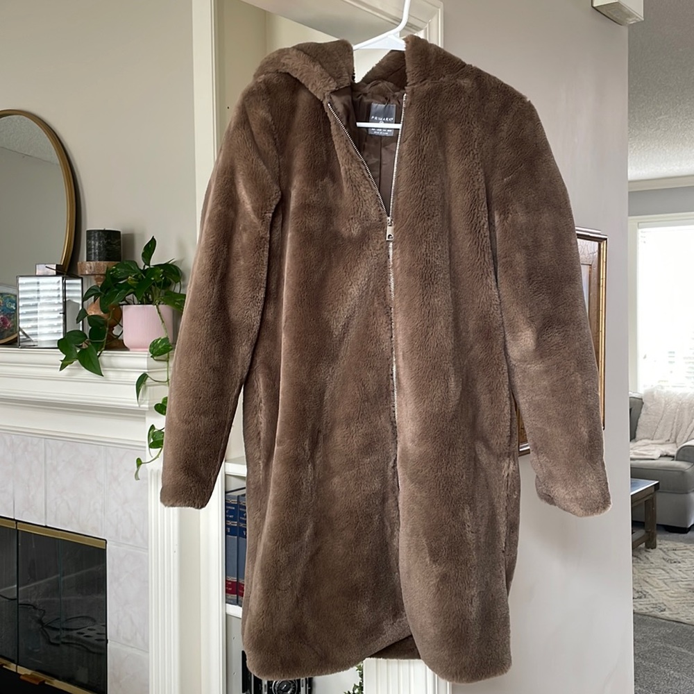 Brown Faux Fur Coat